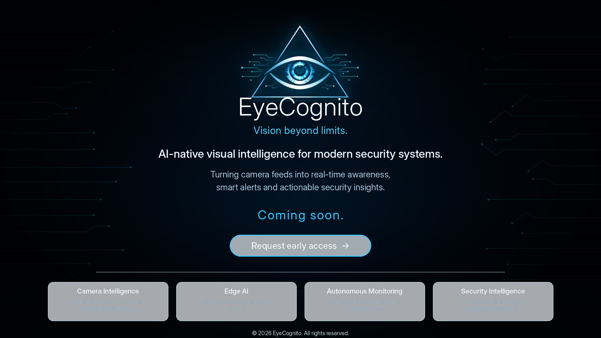 EyeCognito landing page